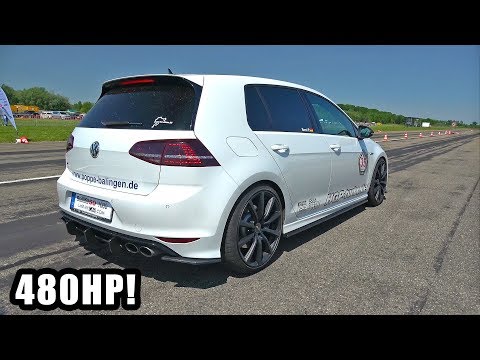 480HP Volkswagen Golf 7 R HGP Turbo - Exhaust Sounds & Top Speed Run!