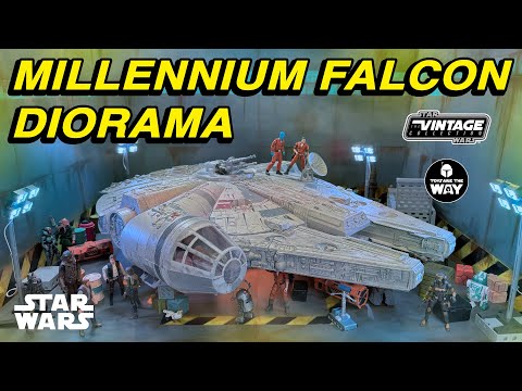 Star Wars Diorama!  Millennium Falcon Hangar Bay! | The Vintage Collection