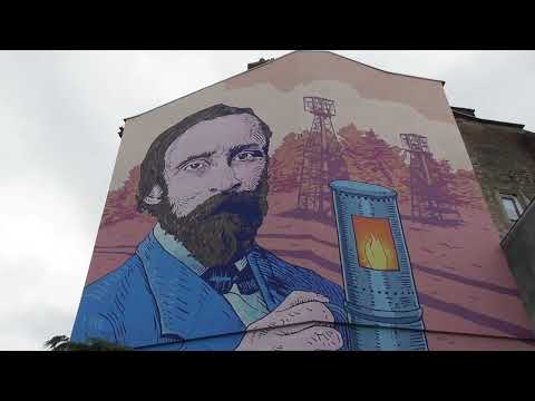Krosno - mural z Ignacym Łukasiewiczem