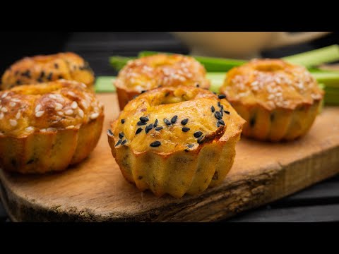 Нисковъглехидратни солени мъфини с праз и маслини