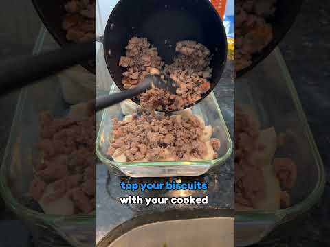 BISCUIT & GRAVY CASSEROLE | High Protein and Low Calorie Recipe #diet #recipe  #highprotein