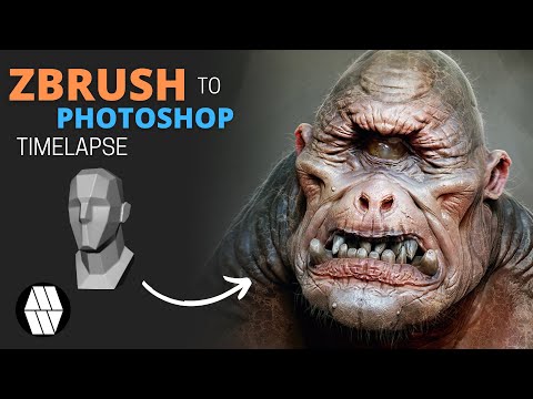 ZBrush to Photoshop Timelapse- 'Cyclops Bust' Concept
