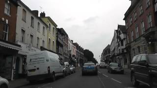 preview picture of video 'Driving On The Homend, High Street & The Southend, Ledbury, Herefordshire, England 28th March 2014'