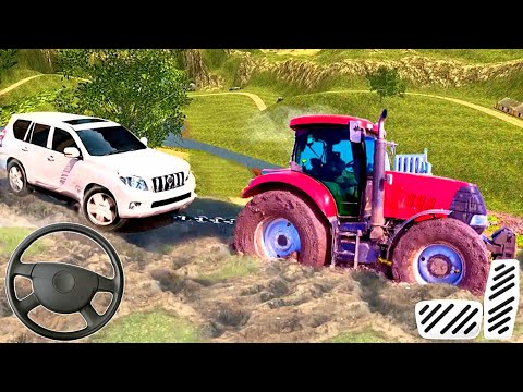 Offroad Chained Tractor Towing Rescue - Tractor Pulling Vehicles Simulator#3 - Android Gameplay