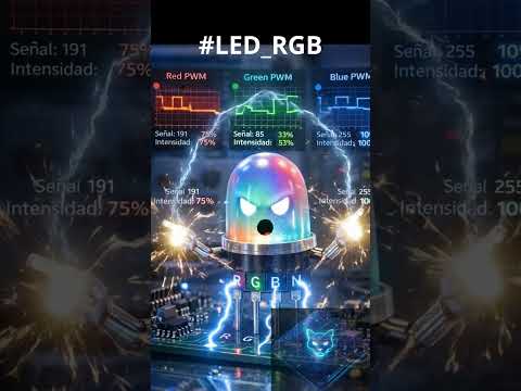 El LED RGB que controla millones de colores 🎨⚡ |El cerebro luminoso de la electrónica. #shorts #rgb