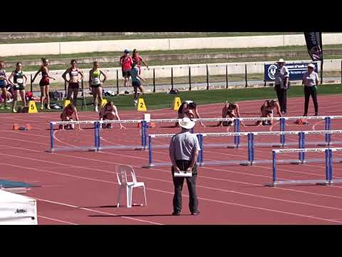Ht2. 100m Hurdles Senior Girls, All Schools Knockout, SA Athletics Stadium 11/12/2017