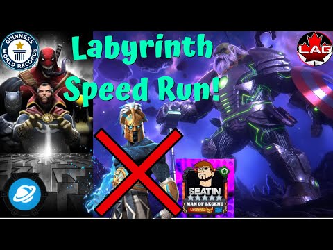 World Record Labyrinth Run!? Trying To Beat Seatin's Rank 5 Aegon 35 Minute Speed Run! - MCOC