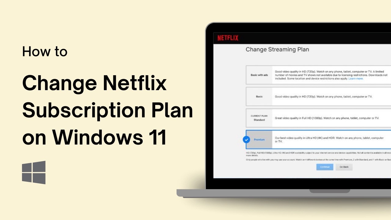How to Change Netflix Subscription Plan on Windows 11