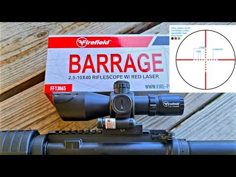 Firefield Barrage 2.5-10x Scope \u0026 Laser Review \u0026 Shoot