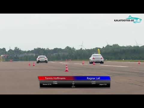 Tormis Hoffmann - Nissan GT-R vs Ragnar Lall - Jaguar XJL. Dragrace@KuressaareKiirendus2019