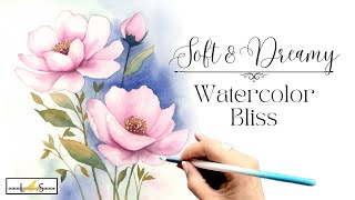Breathtaking Blooms! Lovely Watercolor Flower Step-by-Step Painting Tutorial!