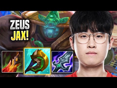 ZEUS CHILLING WITH JAX! - T1 Zeus Plays Jax TOP vs Poppy! | Season 2022
