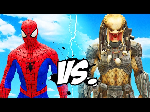 SPIDERMAN VS PREDATOR - EPIC BATTLE
