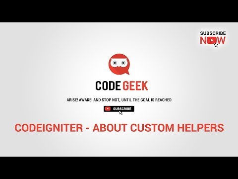 Basic Codeigniter Tutorials About Custom Helpers