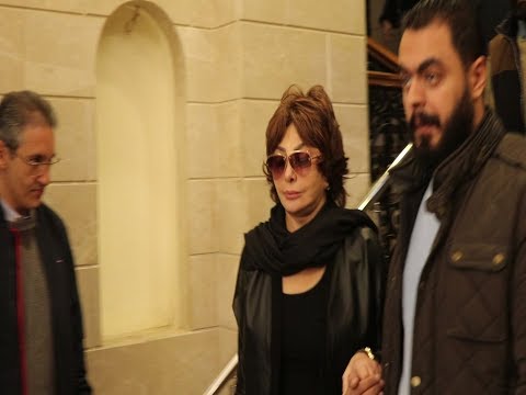 نبيلة عبيد وأشرف زكي في عزاء المخرج سمير سيف