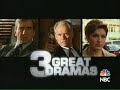 NBC Promo 2003 Saturday One Night Three Great Dramas Law Order Hunter Law Order SVU