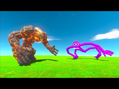 LAVA BOY VS RAINBOW FRIENDS - Animal Revolt Battle Simulator