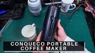 Review CONQUECO Battery Portable Coffee Maker - 12V Travel Espresso Machine