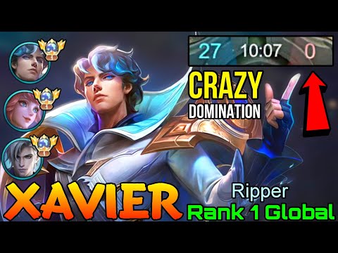 100% DOMINATION! Global No.1 Xavier + Floryn + Aamon - Top 1 Global Xavier by Ripper - Mobile Legend