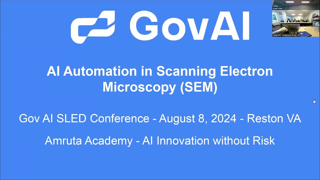 AI Automation in Scanning Electron Microscopy | GovAI Summit 2024: State and Local