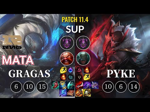 RNG Mata Gragas vs Pyke Sup - KR Patch 11.4