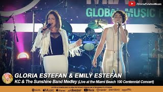 Gloria Estefan &amp; Emily Estefan - KC &amp; The Sunshine Band Medley (Miami Beach 100 Centennial Concert)