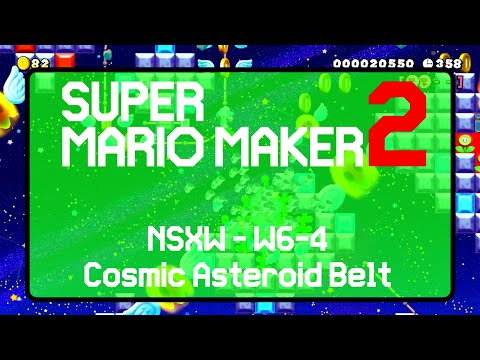 NSXW - W6-4 - Cosmic Asteroid Belt - Super Mario Maker 2