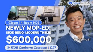 Singapore HDB | 130B Canberra Crescent | 4-Room HDB | $600,000 | bleubricks by PLB | Seng Huat