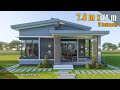 Small House Design | 7.80 m x 11.00 m (85 sqm) | 3 Bedroom