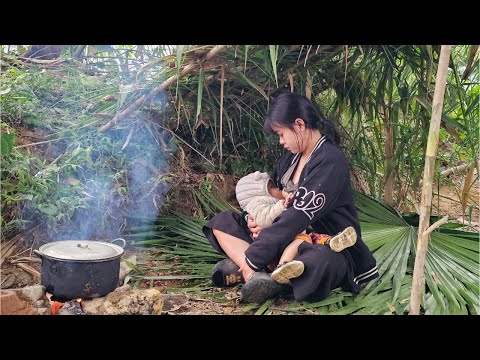 A 17-year-old single mother builds a bamboo house while raising her child alone