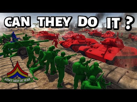 Can the RED TANKS break through ? ARMY MEN - HUGE Tank assault -  The Battle of Tanoi Part 2 (AMOW)