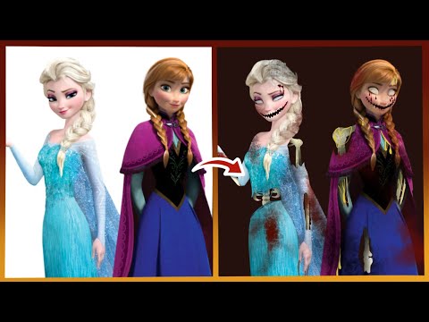FROZEN Elsa Anna Glow Up Into Zombie | Disney Princesses Transformation | Art Cartoon