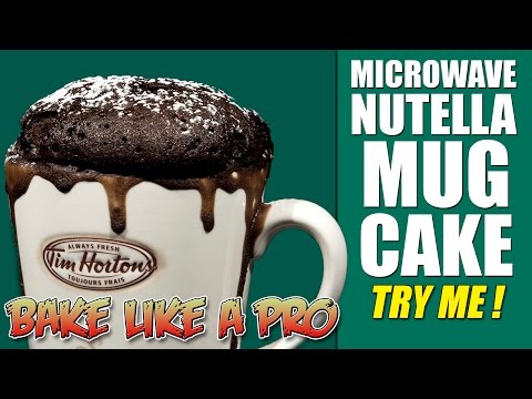 Microwave Nutella Mug Cake Recipe ! 2 -1/2 minutes !