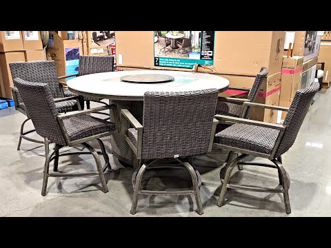 Agio Conway 7 Piece Fire High Dining Set