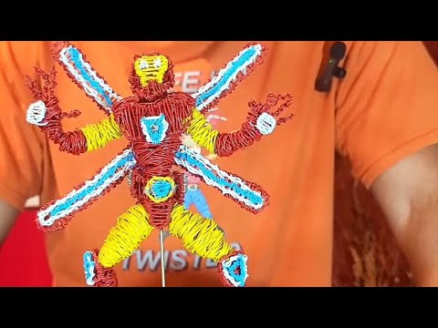 Iron Man created in wire