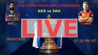 Live Cricket Scorecard & Commentary - KKR vs SRH | IPL 2020 - 8th Match | KKR | SRH 2nd Innings