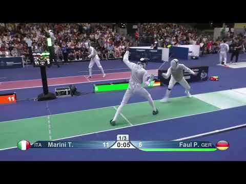 World Championships 2023 SMF - L64 - Tommaso Marini ITA v Paul Luca Faul GER