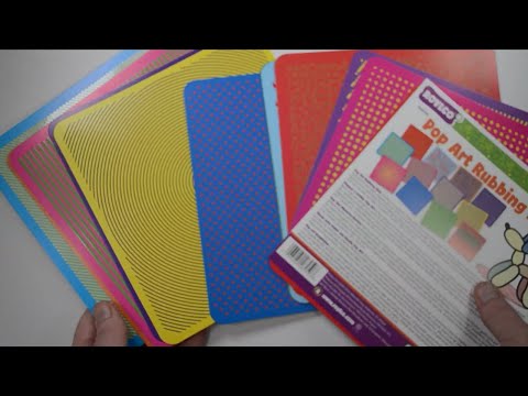 Slide 4 - Pop Art Rubbing Plates, 12 Pieces (video)