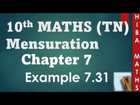 10th maths chapter 7 mensuration example 7.31 tn samacheer hiba maths