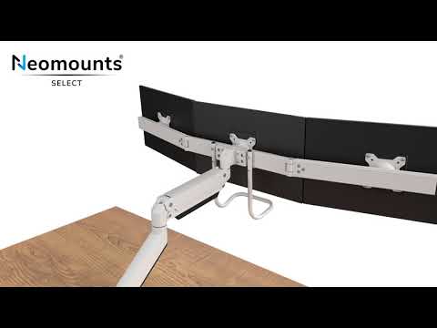 Neomounts NM-D775DX3WHITE Monitor Tischhalterung video preview