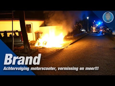 Brand, achtervolging motorscooter, vermissing en meer tijdens de nachtdienst. Politie Jan-Willem