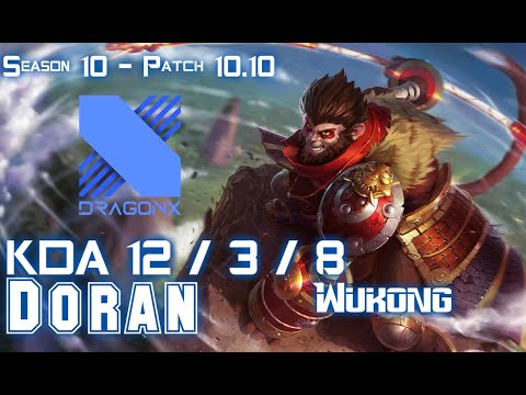 DRX Doran WUKONG vs LUCIAN Top - Patch 10.10 KR Ranked