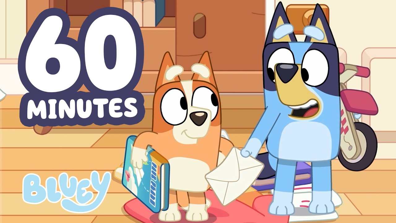 🔴LIVE: Bluey and Bingo Play The Floor is Lava! 🔥 | Postman Game 💙 | 60 MINUTES | Bluey