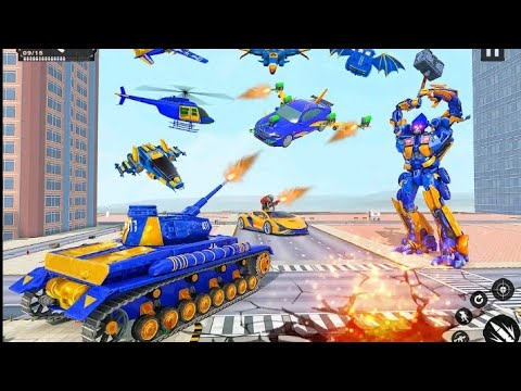 Army Tank Robot Transformation || Flying car Robot game || LA LA GAMES