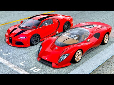 De Tomaso P72 2022 vs Bugatti Chiron SS 300+ at Nurburgring GP