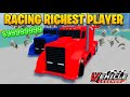 Racing The *RICHEST PLAYER* In Vehicle Legends Roblox! (ALMOST 1 BILLION)