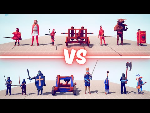MEDIEVAL TEAM vs ANCIENT TEAM - Totally Accurate Battle Simulator TABS