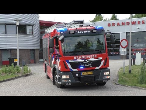 Prio 1 uitruk Brandweer Beneden-Leeuwen TS 08-4131 met spoed naar een Middelbrand in Horssen
