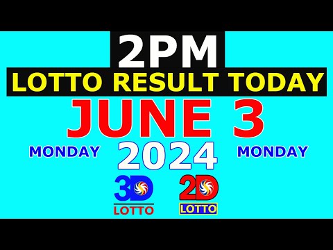Lotto Result Today 2pm June 3 2024 (PCSO)