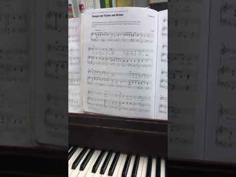 Orange yellow and brown voice and accompaniment Grade 1 ABRSM list B LOW